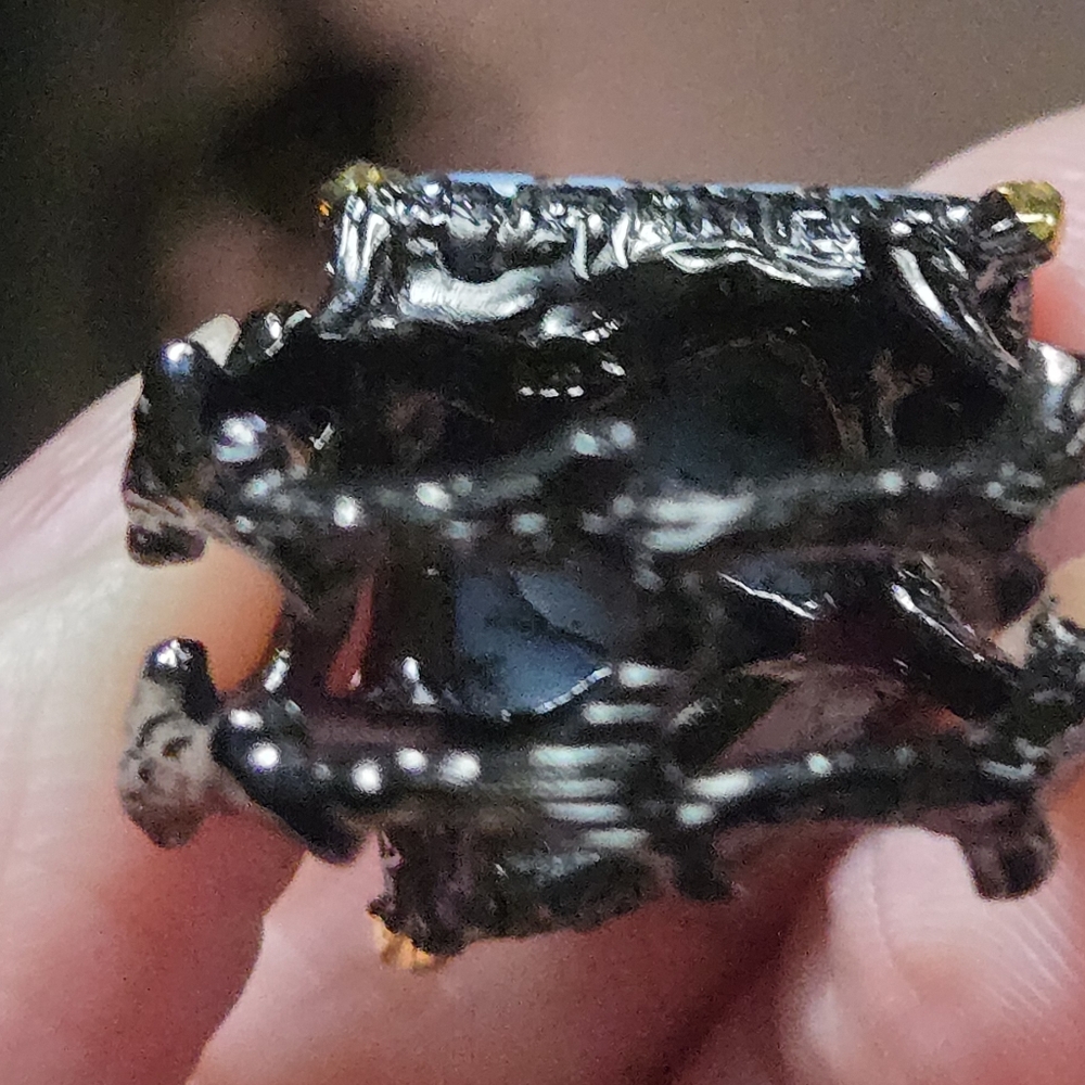 HOST PICK! 🎈🎉 COPY - Darendrite sterling rhodium & gold ring sz8.5 - Picture 8 of 8